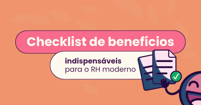O banner apresenta um Checklist de benefícios focado nos itens indispensáveis para o RH moderno.